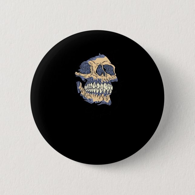 Peekaboo Death Skull Button (Front)