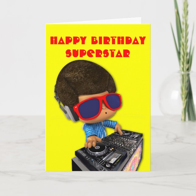 Peekaboo DJ afro Card (Front)