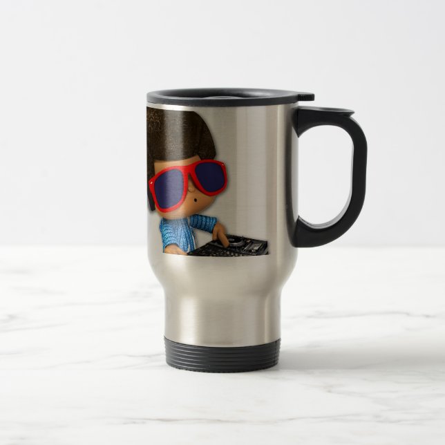 Peekaboo DJ afro Travel Mug (Right)