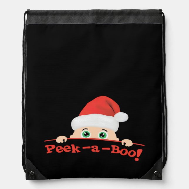 Peekaboo  Fitted Drawstring Bag (Front)