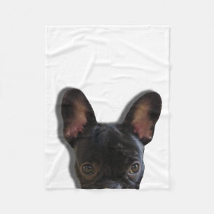 Peekaboo French Bulldog Fleece Blanket