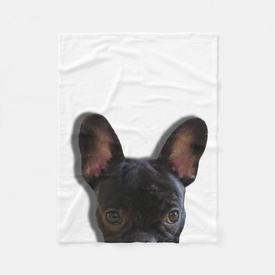 Peekaboo French Bulldog Fleece Blanket