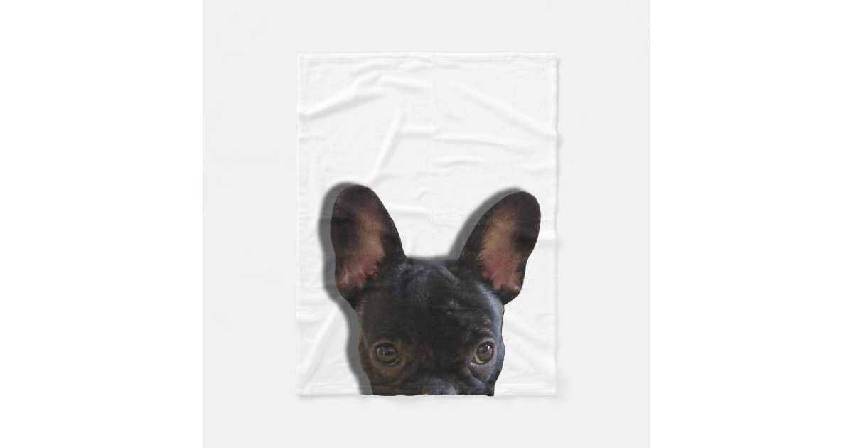 Peekaboo French Bulldog Fleece Blanket Zazzle