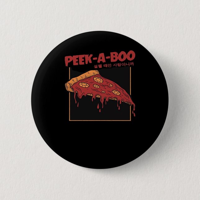 Peekaboo Funny Quote Button (Front)