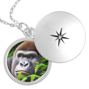 Peekaboo Gorilla, Locket Necklace