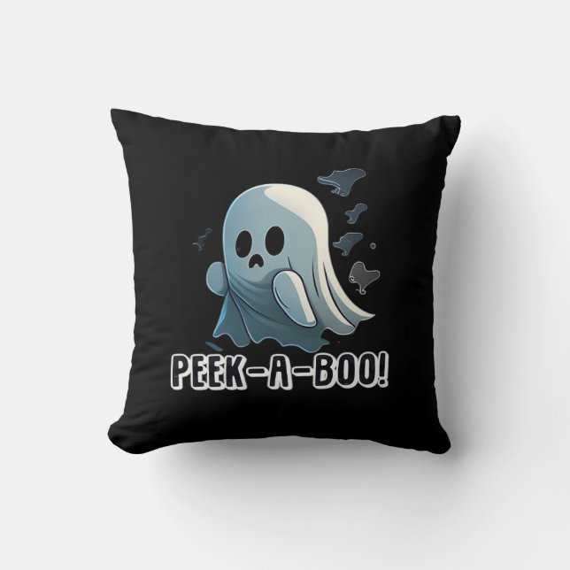 Peekaboo Halloween Edition Throw Pillow (Front)