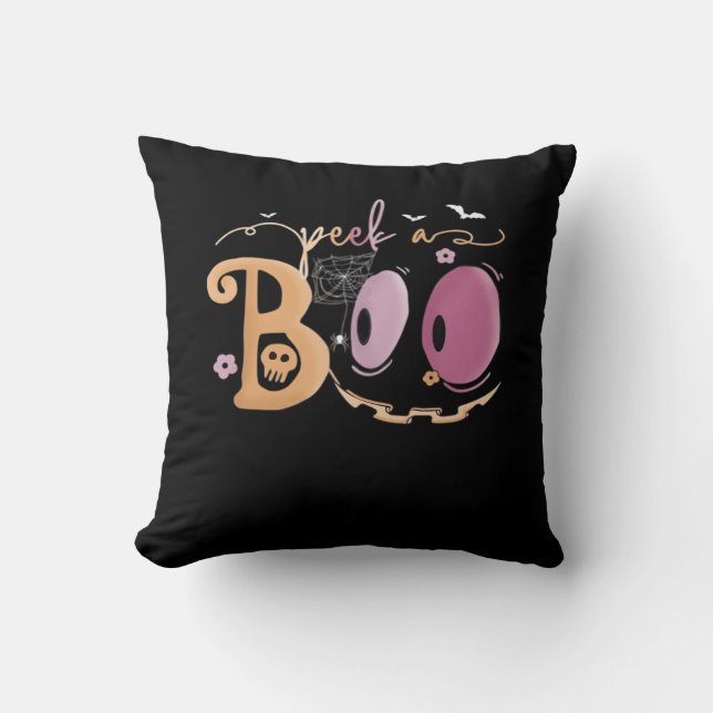 Peekaboo Halloween Essential Sloth Throw Pillow (Front)