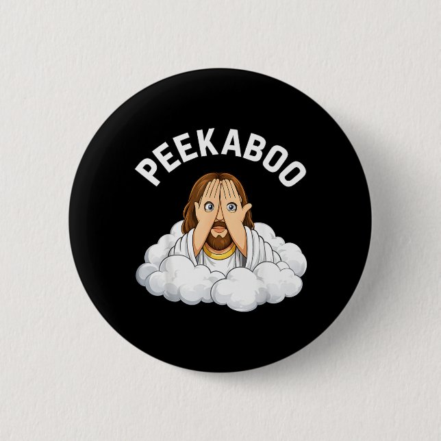 Peekaboo Jesus Button (Front)