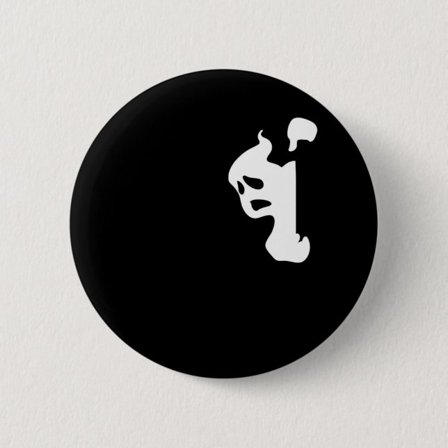 Peekaboo Lazy Sloth Button (Front)