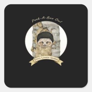 Peekaboo Meme Design For Halloween Square Sticker