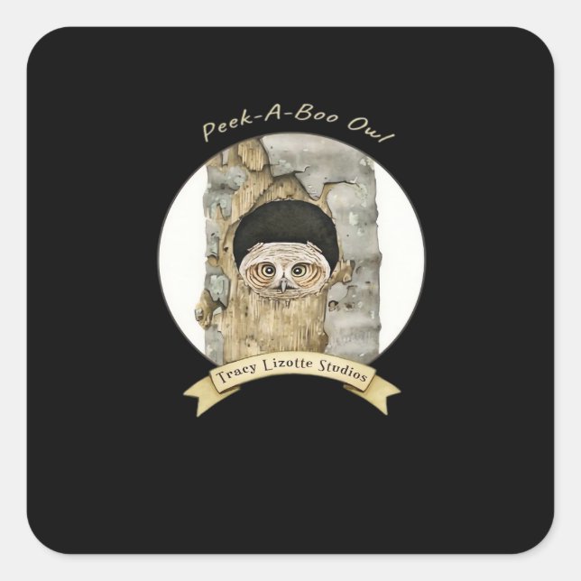 Peekaboo Meme Design For Halloween Square Sticker (Front)