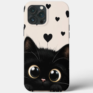 Peekaboo Midnight Kitten Phone Case