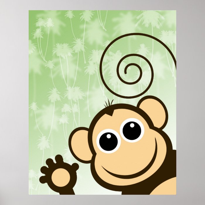 Peekaboo Monkey Print