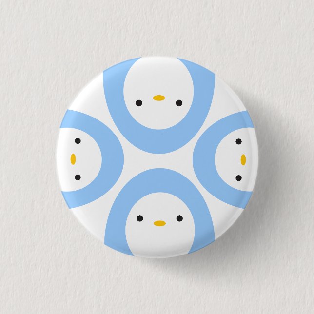 Peekaboo Penguins Pinback Button (Front)