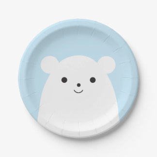 Peekaboo Polar Bear Paper Plate