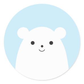 Peekaboo Polar Bear Sticker