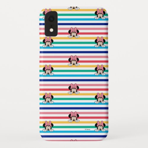 Peekaboo Rainbow Minnie Mouse Pattern iPhone XR Case