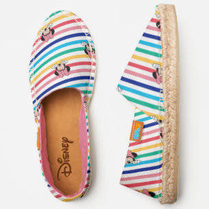 Peekaboo Rainbow Minnie Mouse Pattern Espadrilles