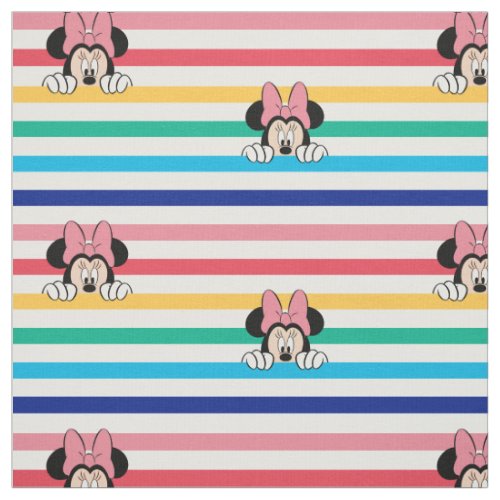 Peekaboo Rainbow Minnie Mouse Pattern Fabric