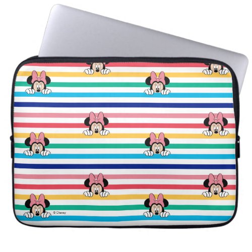Peekaboo Rainbow Minnie Mouse Pattern Laptop Sleeve