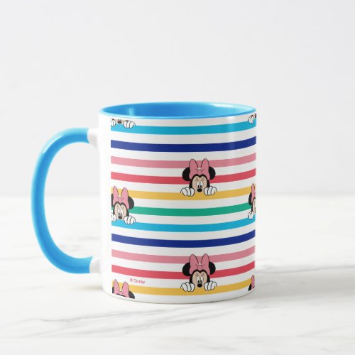 Peekaboo Rainbow Minnie Mouse Pattern Mug