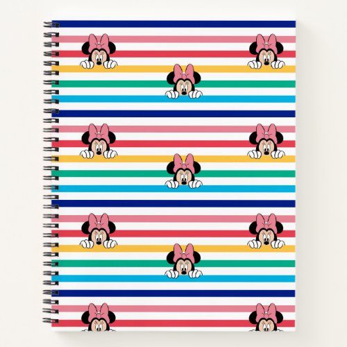Peekaboo Rainbow Minnie Mouse Pattern Notebook