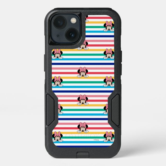 Peekaboo Rainbow Minnie Mouse Pattern Otterbox iPhone Case (Back)