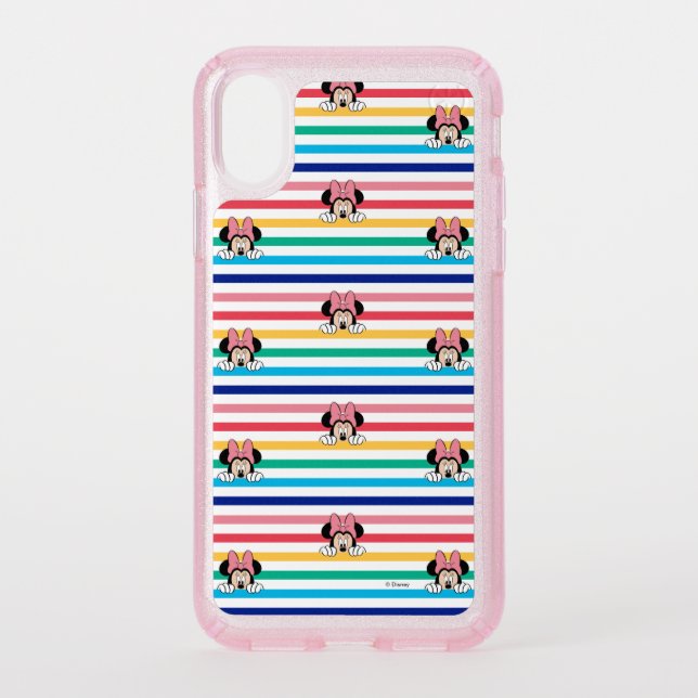 Peekaboo Rainbow Minnie Mouse Pattern Speck iPhone XS Case (Front)