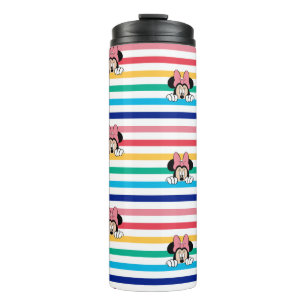 Peekaboo Rainbow Minnie Mouse Pattern Thermal Tumbler