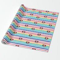 Peekaboo Rainbow Minnie Mouse Pattern Wrapping Paper