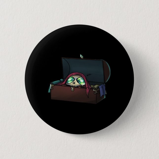 Peekaboo Sloth Halloween Button (Front)