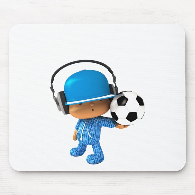 Peekaboo Superstar soccer edition Mouse Pad (Front)