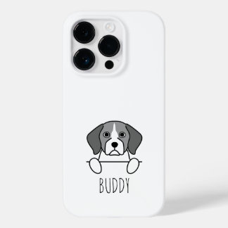 Peeking Beagle Cute Custom Name Phone Case