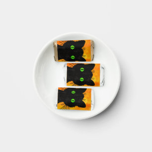 Peeking Black Cat Halloween Watercolor Design Hershey's Miniatures
