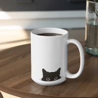 Peeking Black Cat