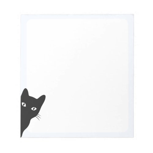Peeking Black Cat Notepad
