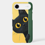 Peeking Black Cat Phone Case