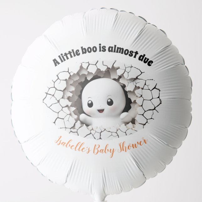 Peeking Boo Cute Ghost Baby Shower Balloon (Front)