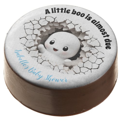 Peeking Boo Ghost Boy Baby Shower Halloween Chocolate Covered Oreo