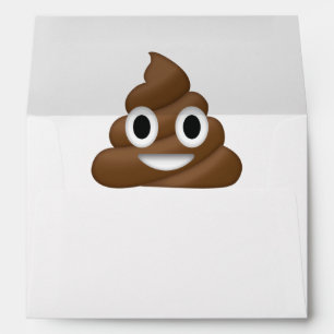 Peeking Brown Poo Emoji Envelope