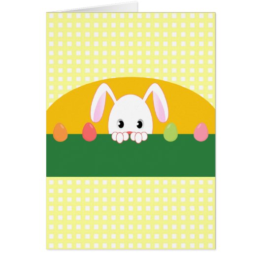 Peeking Bunny Happy Ostara Card (Front)