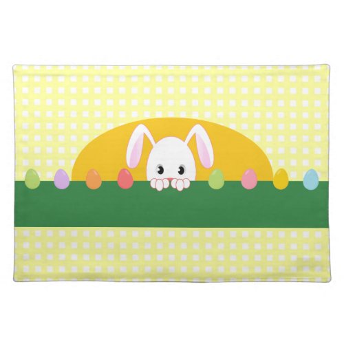 Peeking Bunny Rabbit Decorative Cloth Placemats