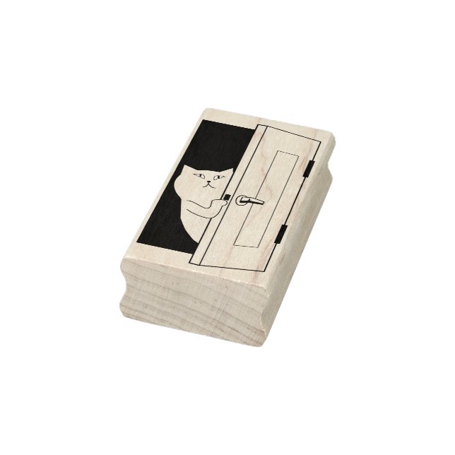 peeking cat art stamp (Stamp)