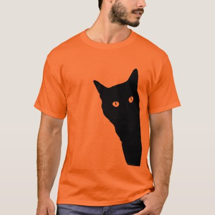 Peeking Cat Cute Funny Halloween Kitten T-Shirt