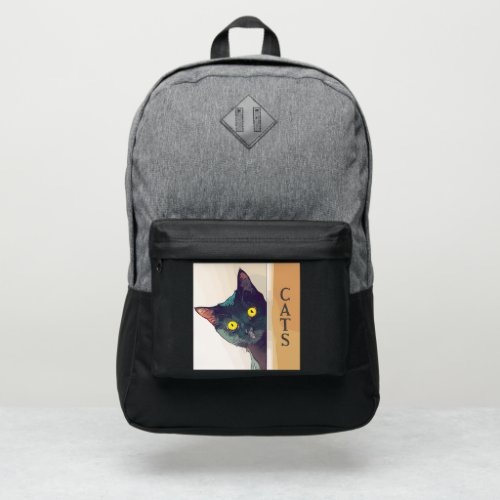Peeking Cat Design Backpack