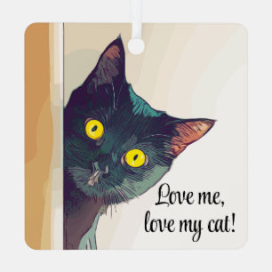 Peeking Cat Design Ornament