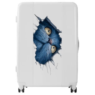Peeking cat luggage