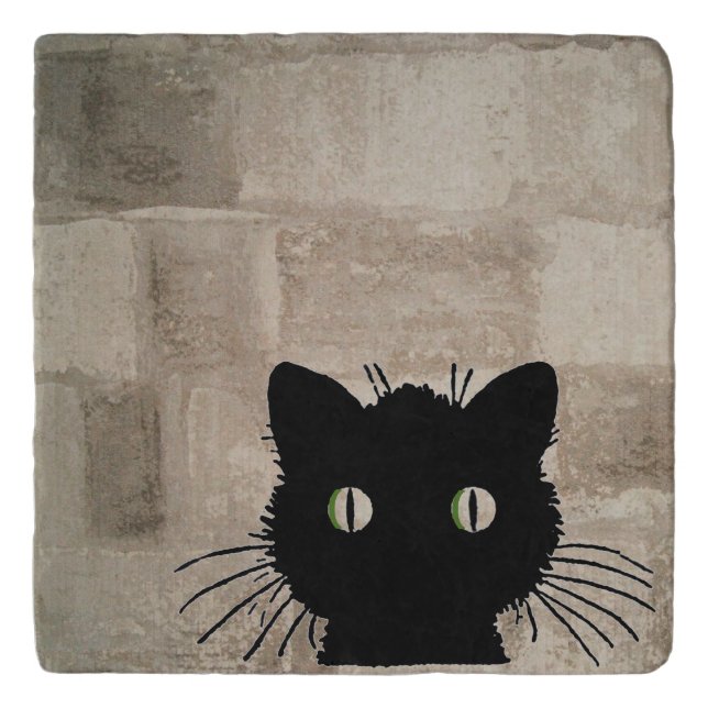 Peeking Cat Trivet (Front)