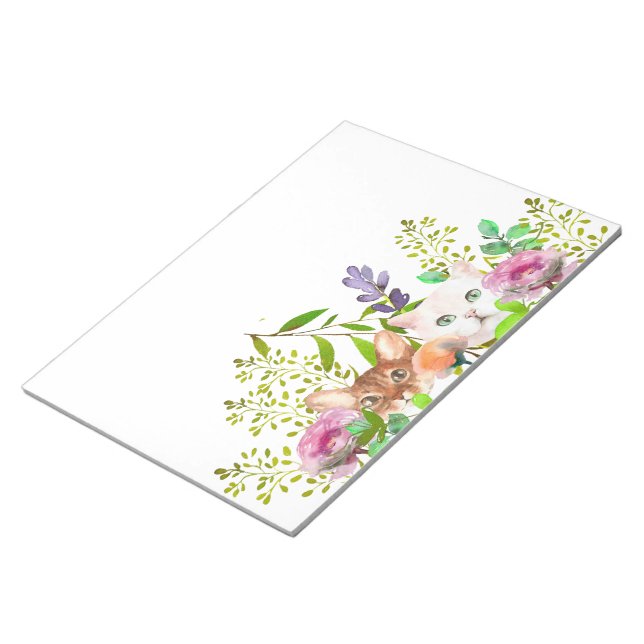 Peeking Cats Watercolor Notepad (Angled)