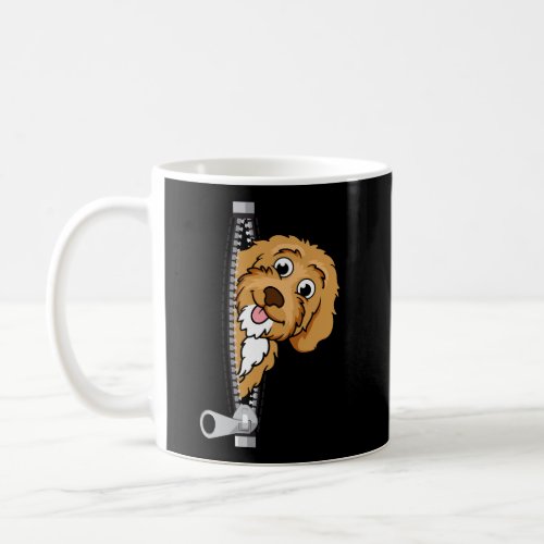 Peeking Cockapoo Funny Zipper Dog Lover Coffee Mug